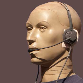 The Kemar manikin with a headset